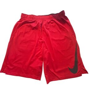 Nike Dri-Fit Men's Red Athletic Gym Workout Running‎ Shorts Large L